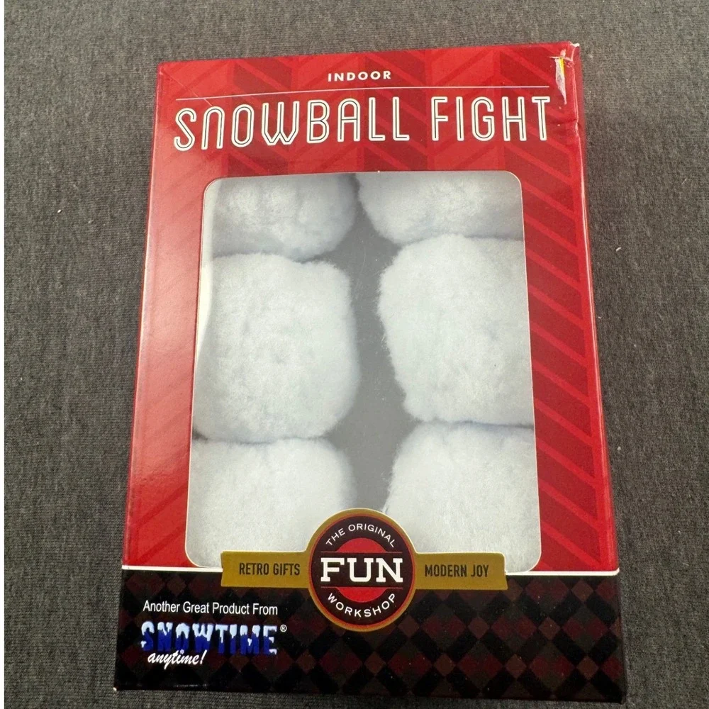 Lot of 3 Samsonico Indoor Snowball Fight Sets 18 Total Plush Snowballs New